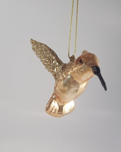 Vondels of Amsterdam Gold Sparkly Humming Bird Decoration Brand New