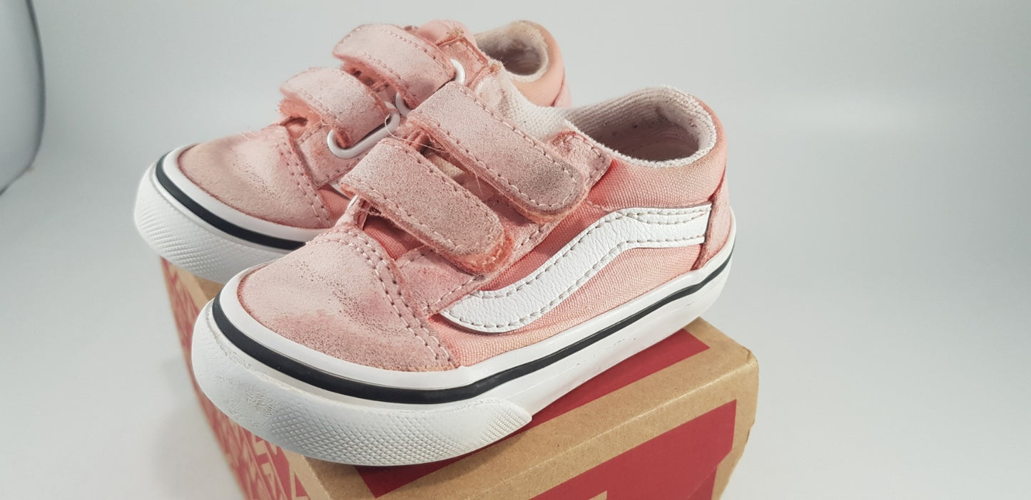 Vans Off The Wall Pink Trainers Children/Baby Size 5 GC in Box