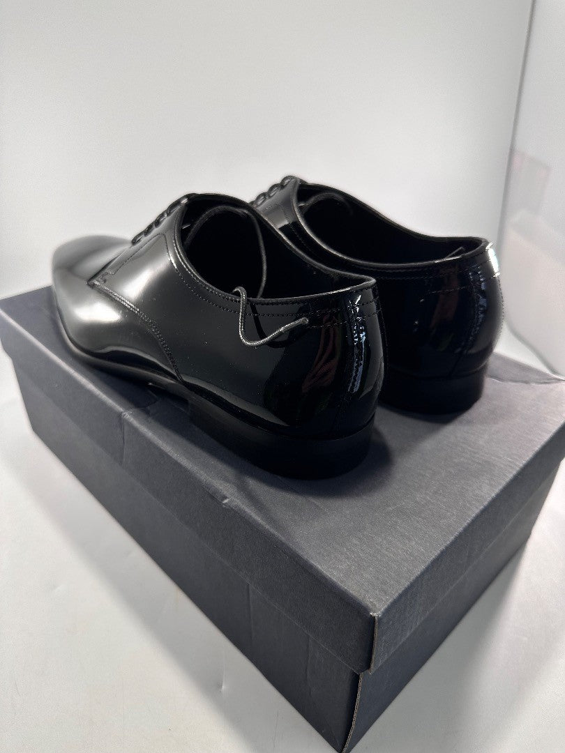 HAMMOND & CO Men's 1238 Black HC Ryde Patent Leather Formal Shoes UK 9