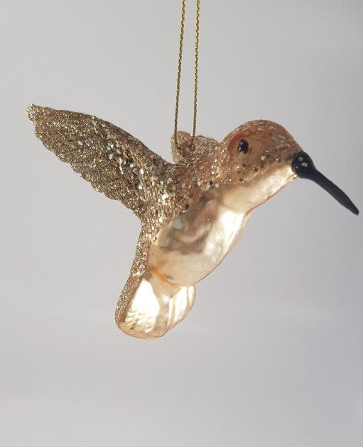 Vondels of Amsterdam Gold Sparkly Humming Bird Decoration Brand New