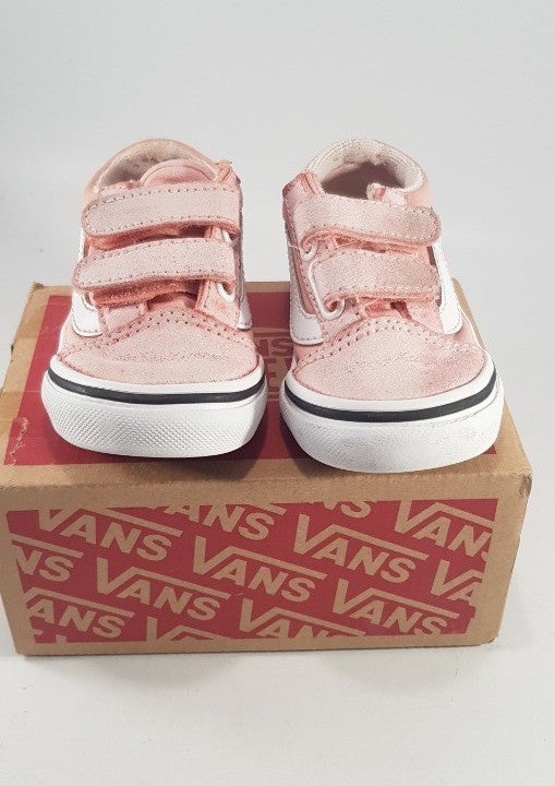 Vans Off The Wall Pink Trainers Children/Baby Size 5 GC in Box