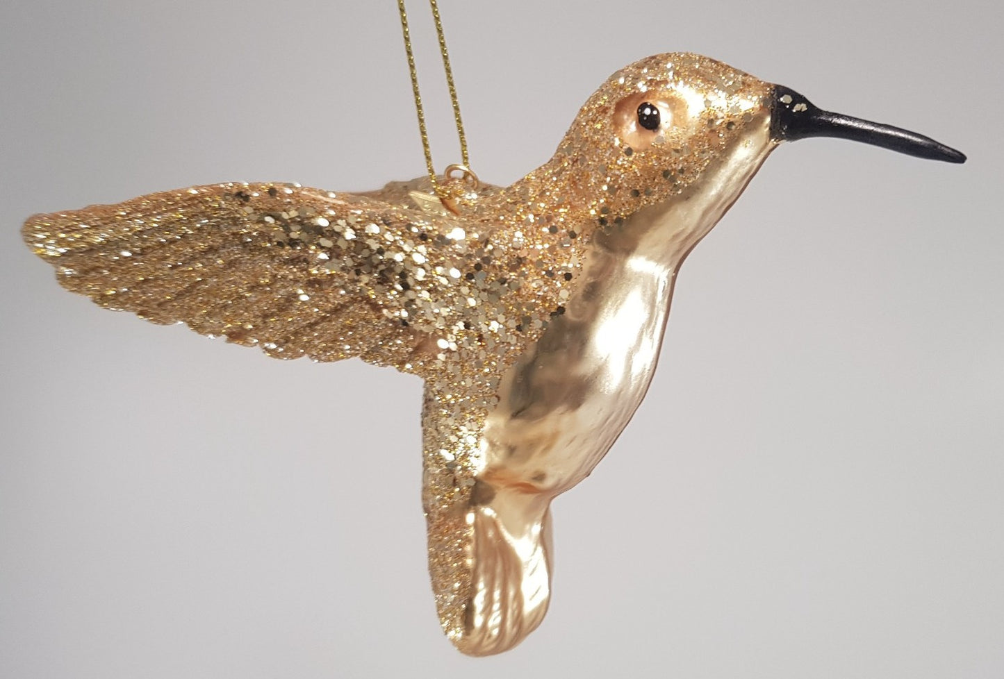 Vondels of Amsterdam Gold Sparkly Humming Bird Decoration Brand New