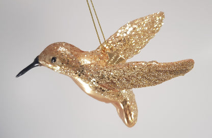 Vondels of Amsterdam Gold Sparkly Humming Bird Decoration Brand New