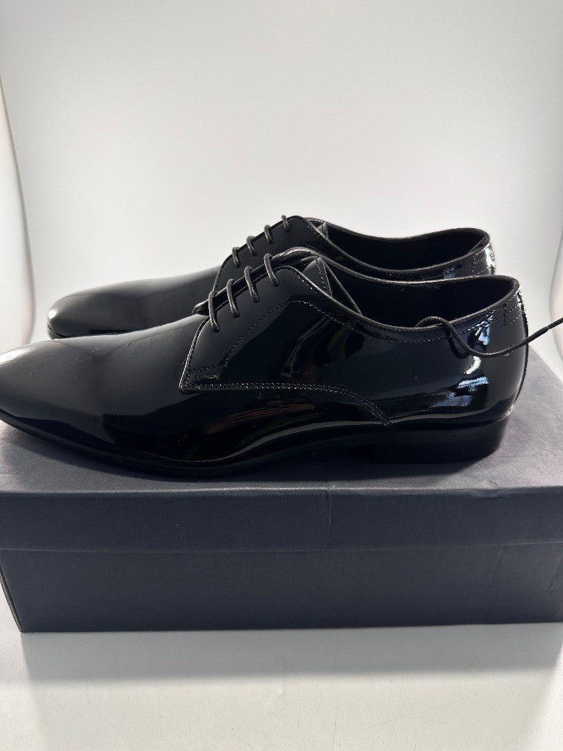 HAMMOND & CO Men's 1238 Black HC Ryde Patent Leather Formal Shoes UK 9