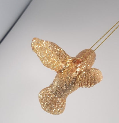 Vondels of Amsterdam Gold Sparkly Humming Bird Decoration Brand New