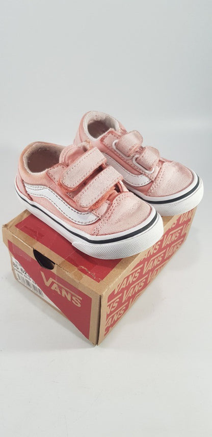 Vans Off The Wall Pink Trainers Children/Baby Size 5 GC in Box