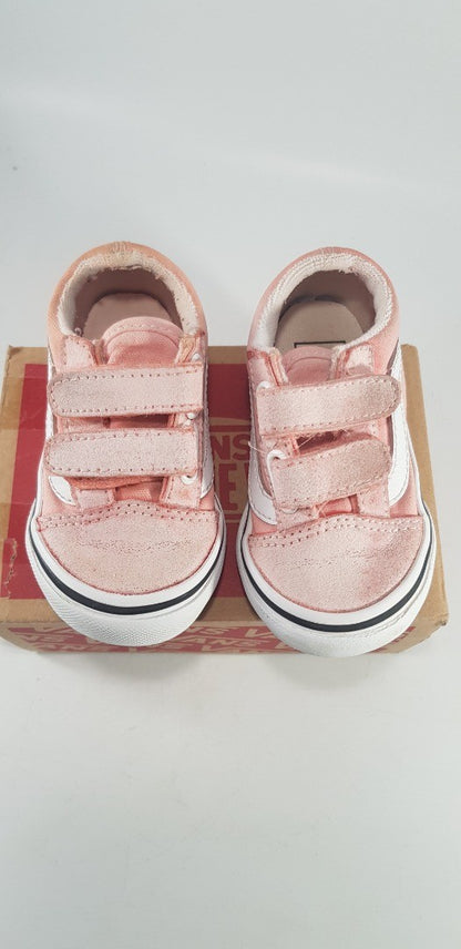 Vans Off The Wall Pink Trainers Children/Baby Size 5 GC in Box