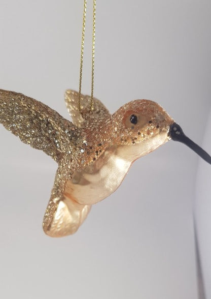 Vondels of Amsterdam Gold Sparkly Humming Bird Decoration Brand New