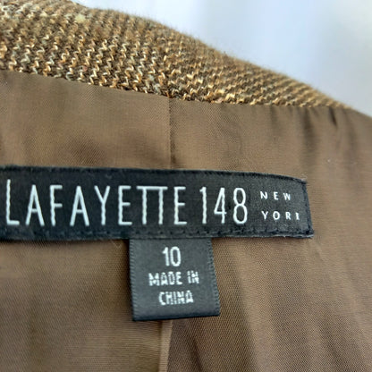 Lafayette 148 Brown Blazer UK 10 Excellent