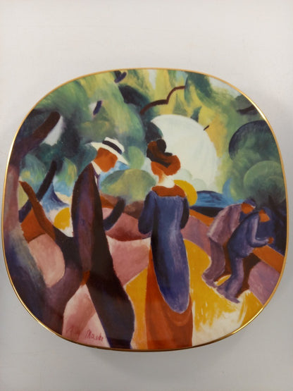 rosenthal art plates x4 august macke limited edition promenade impressionist