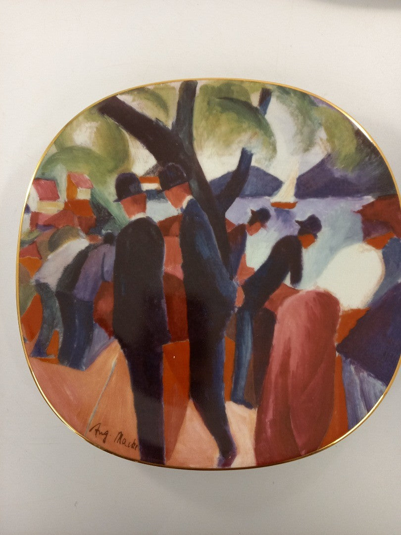 rosenthal art plates x4 august macke limited edition promenade impressionist