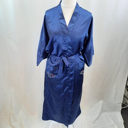 Esme Blue Kimono Embroidered Size M Excellent