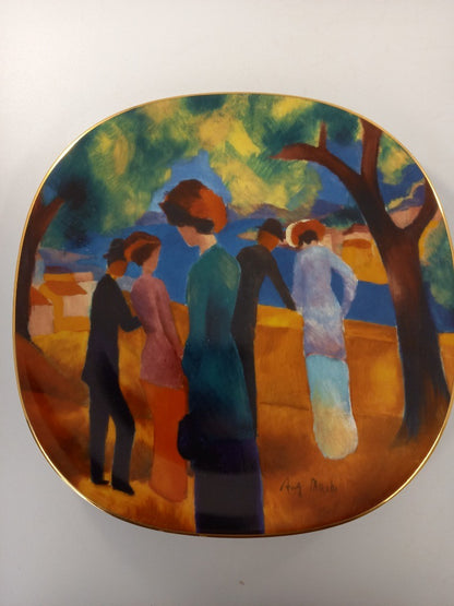 rosenthal art plates x4 august macke limited edition promenade impressionist