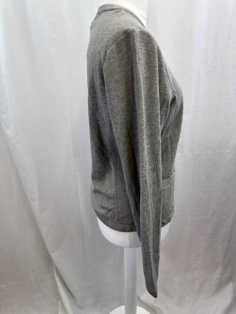 HV Society Polo Society Grey Zip Up Pockets Sweater Size XL Excellent Condition