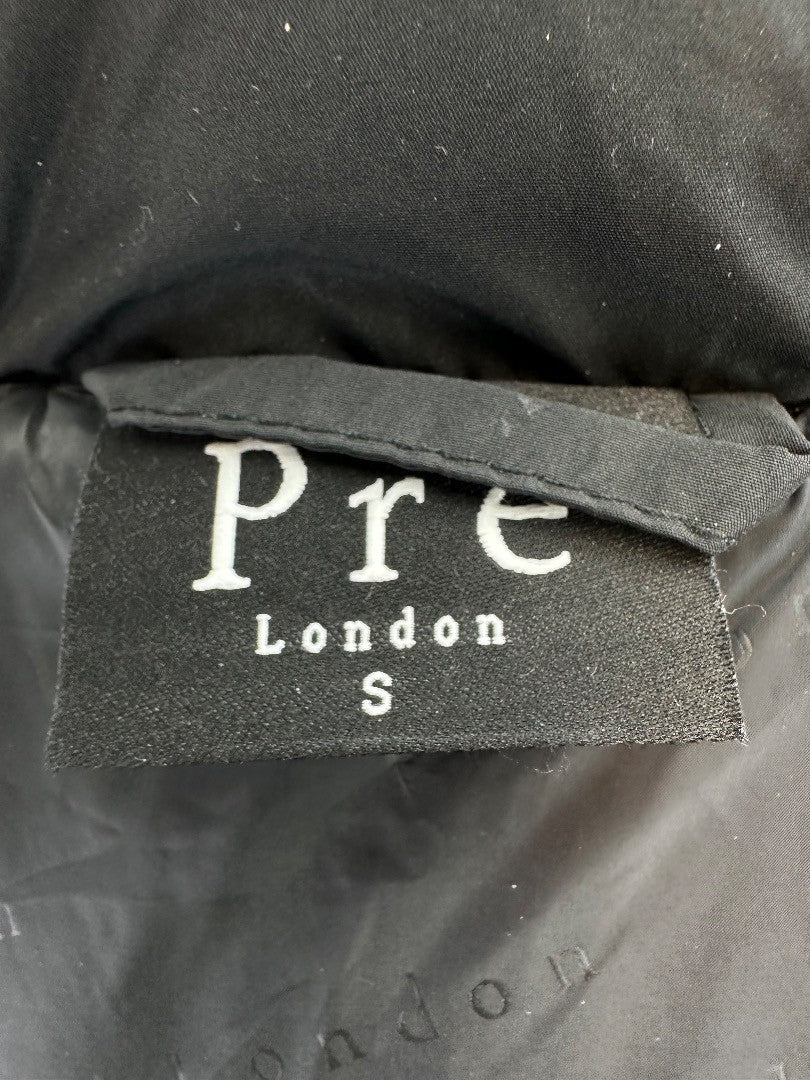 Pre London Black Puffer Coat Hood Size S Excellent Condition