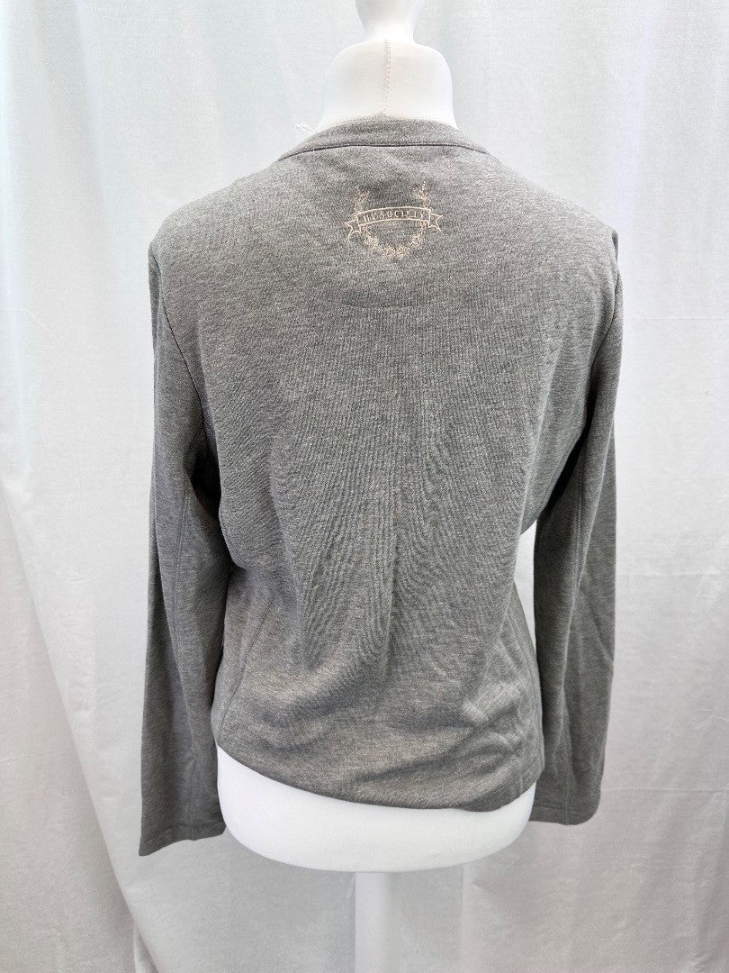 HV Society Polo Society Grey Zip Up Pockets Sweater Size XL Excellent Condition