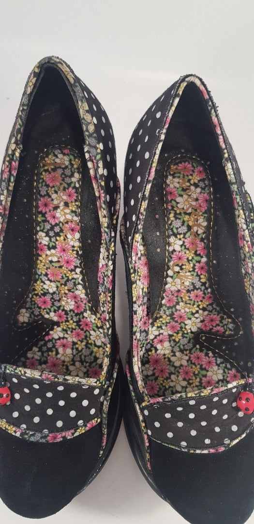 Irregular Choice Future Ladybug Polka Dot Heels Size 5 Excellent Condition