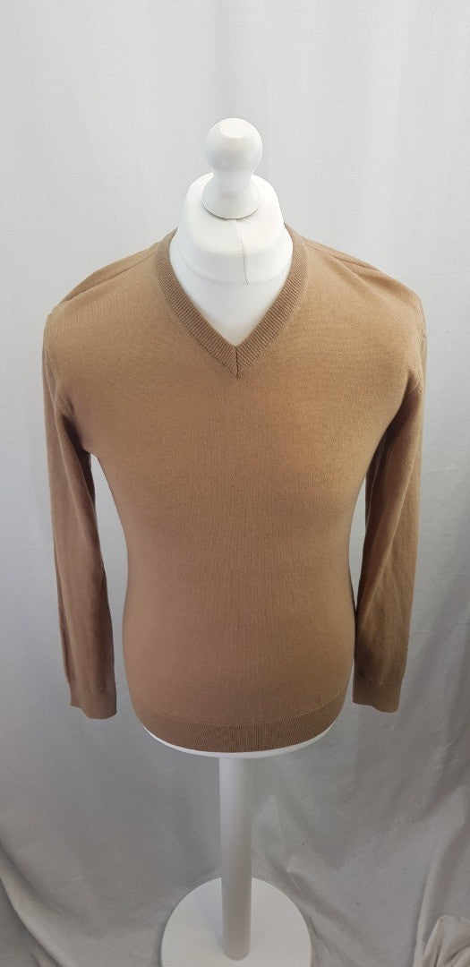 Luca Nobili Biscuit Colour Pure Lambswool Jumper Size M BNWT