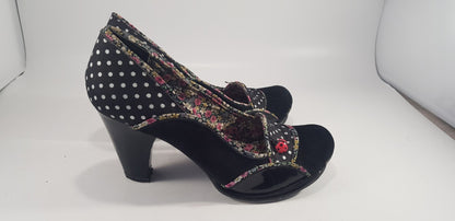 Irregular Choice Future Ladybug Polka Dot Heels Size 5 Excellent Condition