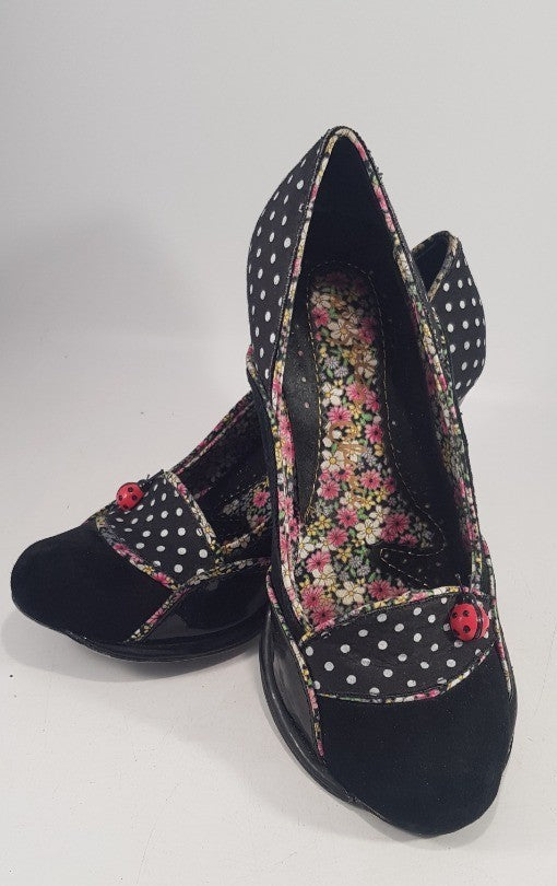 Irregular Choice Future Ladybug Polka Dot Heels Size 5 Excellent Condition