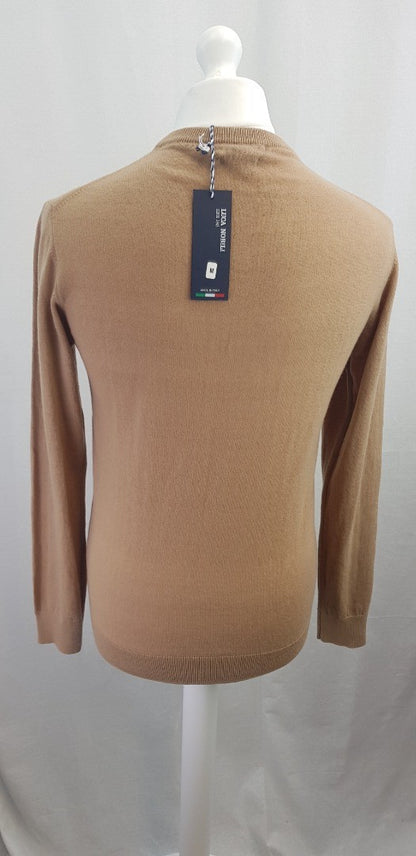 Luca Nobili Biscuit Colour Pure Lambswool Jumper Size M BNWT