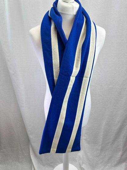 The Famous Cheltenham Exeter Blue and White Stripes Scarf New In Bag