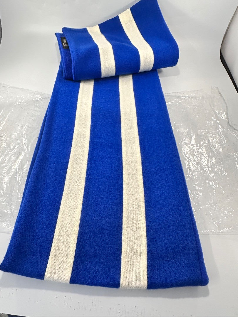 The Famous Cheltenham Exeter Blue and White Stripes Scarf New In Bag