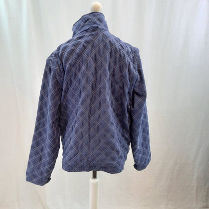 Joules Blue Checked Coat With Detachable Sleeves UK 12 Good