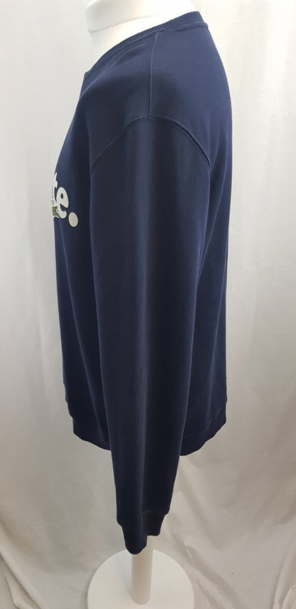 Lacoste Navy Sweatshirt Classic Fit Size XL Excellent Condition