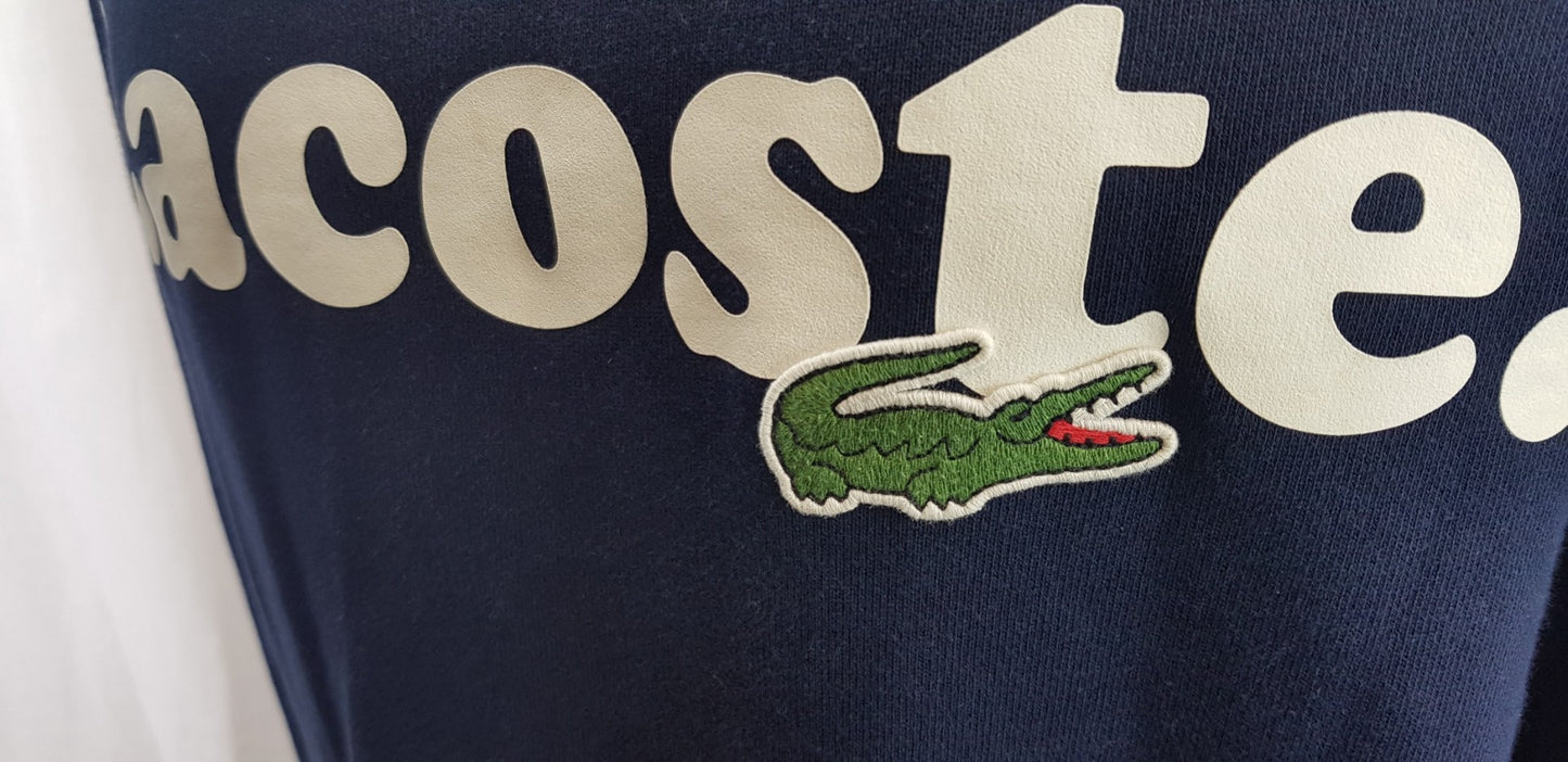 Lacoste Navy Sweatshirt Classic Fit Size XL Excellent Condition