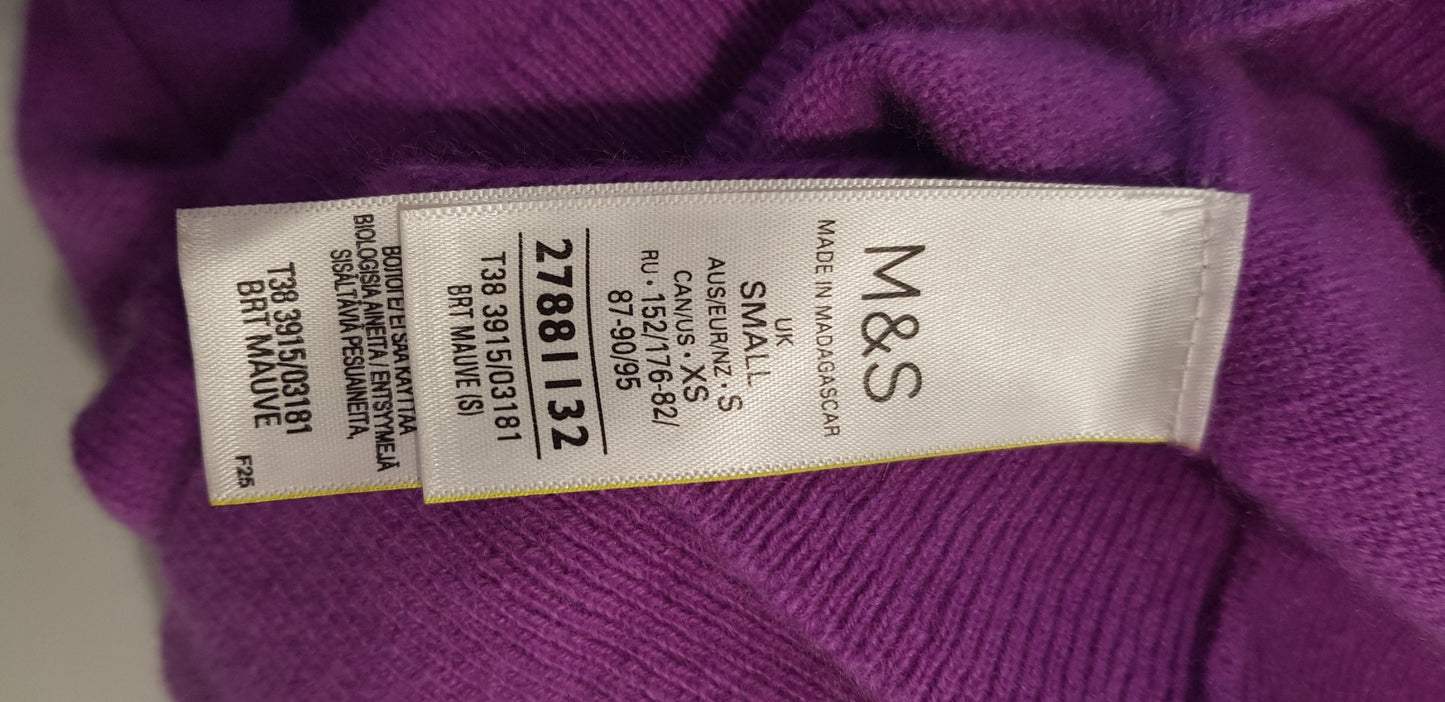 Autograph Mauve Cashmere Jumper Size Small Excellent Condition