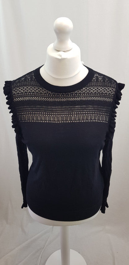 Somerset By Alice Temperley Black Lightweight Jumper Size 14 Excellent Condition