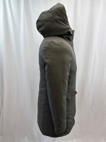 Roberto Cavalli Padded Coat With Hood Grey Green Size M Excellent Condition