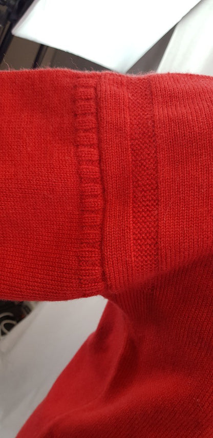 Guernsey Woollens Red Pure New Wool Jumper Size 40 Excellent Condition