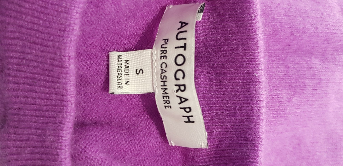 Autograph Mauve Cashmere Jumper Size Small Excellent Condition