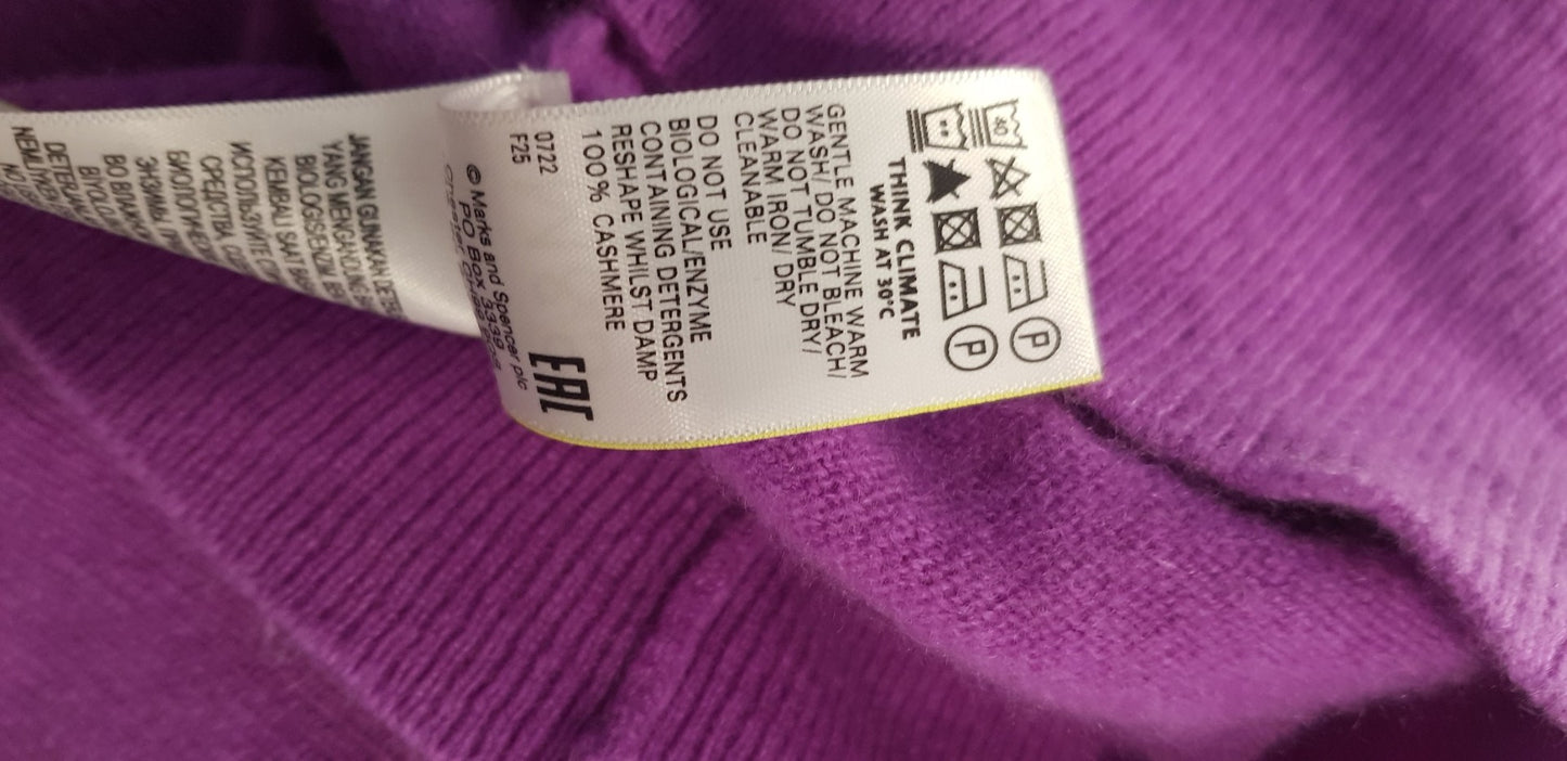 Autograph Mauve Cashmere Jumper Size Small Excellent Condition