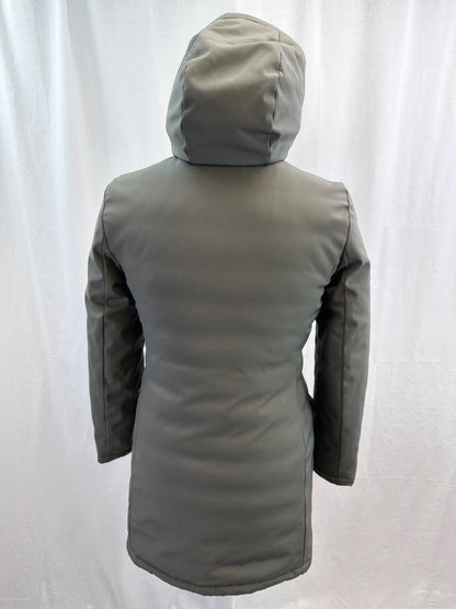 Roberto Cavalli Padded Coat With Hood Grey Green Size M Excellent Condition