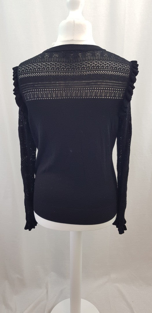 Somerset By Alice Temperley Black Lightweight Jumper Size 14 Excellent Condition