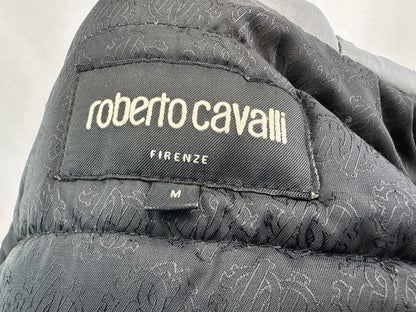 Roberto Cavalli Padded Coat With Hood Grey Green Size M Excellent Condition