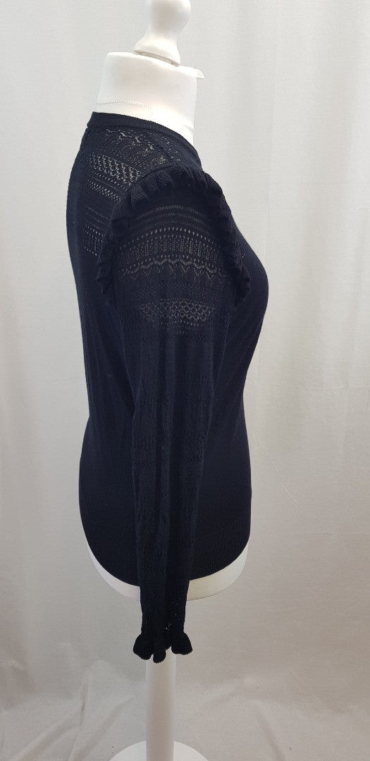 Somerset By Alice Temperley Black Lightweight Jumper Size 14 Excellent Condition