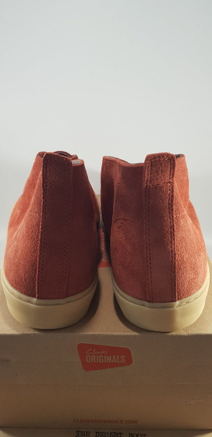 Clarks Originals Desert Vulc Rust Orange Leather  Boots Size 9.5G  BNIB