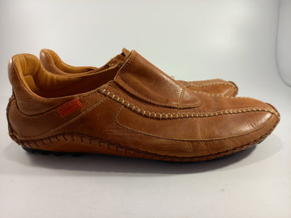 Pikolinos Tan Leather Slip On Moccasin Driving Loafer Size 7 VGC