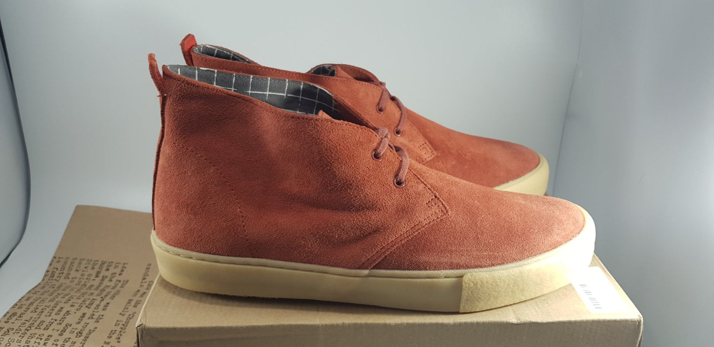 Clarks Originals Desert Vulc Rust Orange Leather  Boots Size 9.5G  BNIB