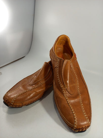 Pikolinos Tan Leather Slip On Moccasin Driving Loafer Size 7 VGC