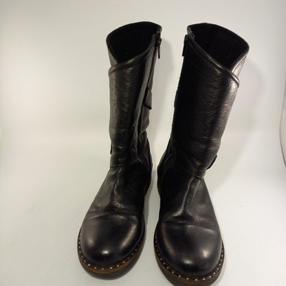 Les Tropeziennes Par M Belarbi Black Biker Boots With Buckles UK 37 EU 37 Good