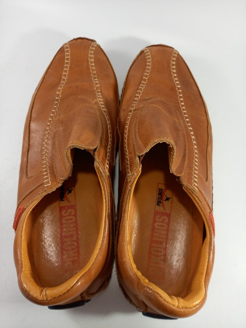 Pikolinos Tan Leather Slip On Moccasin Driving Loafer Size 7 VGC