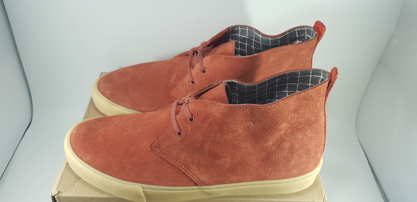 Clarks Originals Desert Vulc Rust Orange Leather  Boots Size 9.5G  BNIB