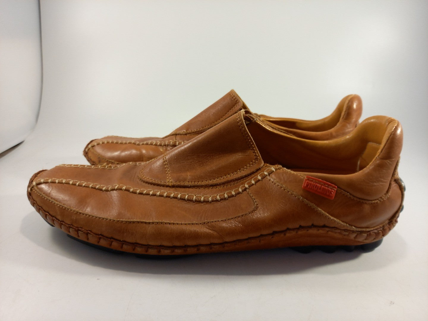 Pikolinos Tan Leather Slip On Moccasin Driving Loafer Size 7 VGC