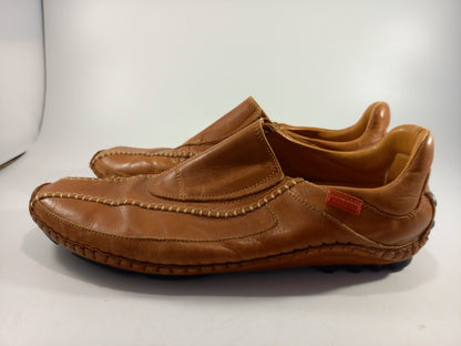 Pikolinos Tan Leather Slip On Moccasin Driving Loafer Size 7 VGC