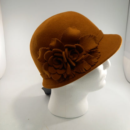 Major Wear Spice Orange Hand Made 100% Woollen Ladies Hat BNWT